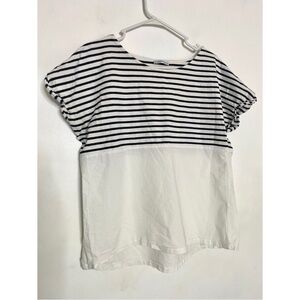 NWOT Zara Women’s Half Striped Tee/Blouse